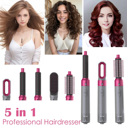 5-in-1 Hair Dryer Multi Styler – Curling Iron, Hair Straightener, Hair Brush & Dryer All-in-One Tool