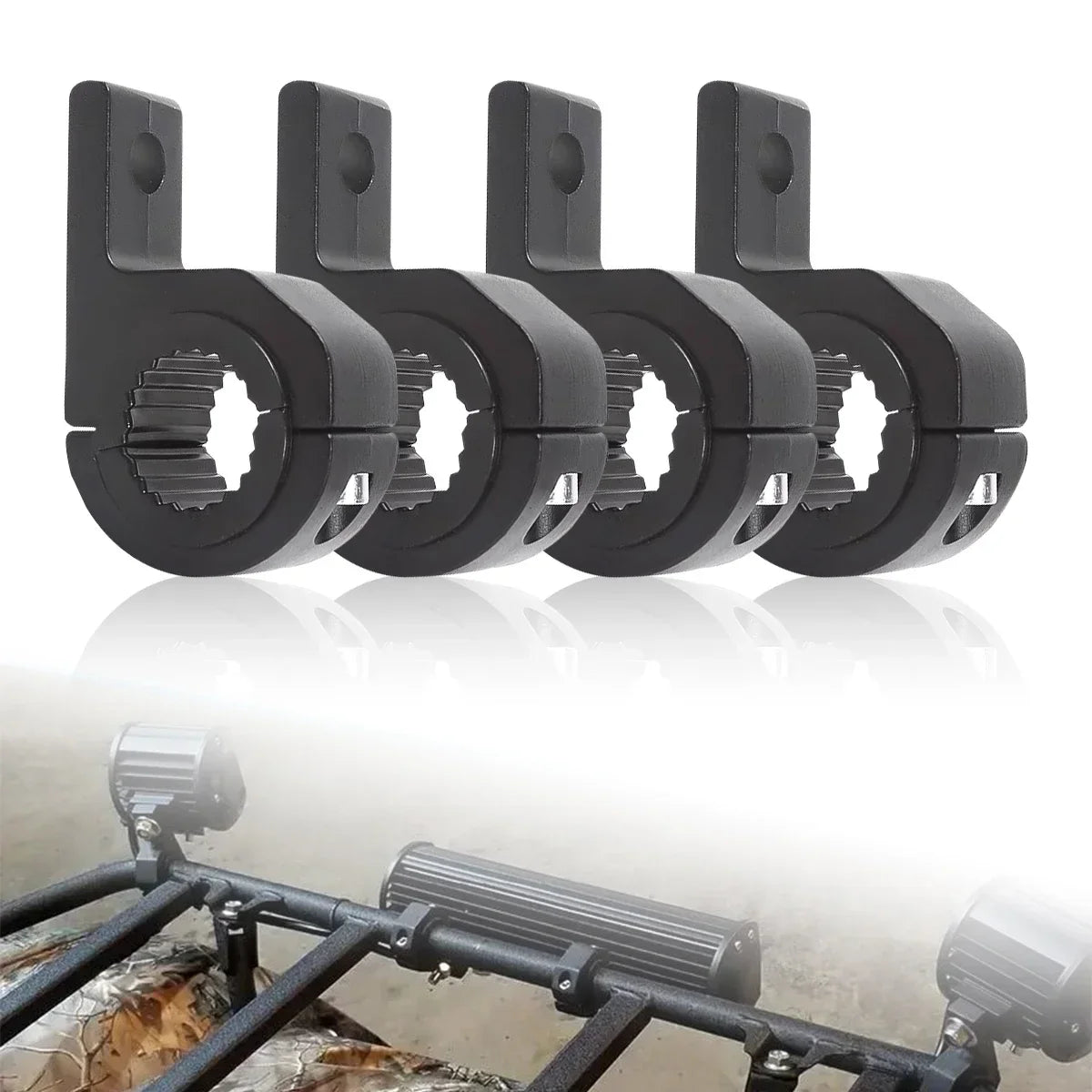 Universal Headlight Clamp Brackets Kit – 1/2pcs Tube Mount for Car, Truck, ATV & Motorcycle LED Work Lights