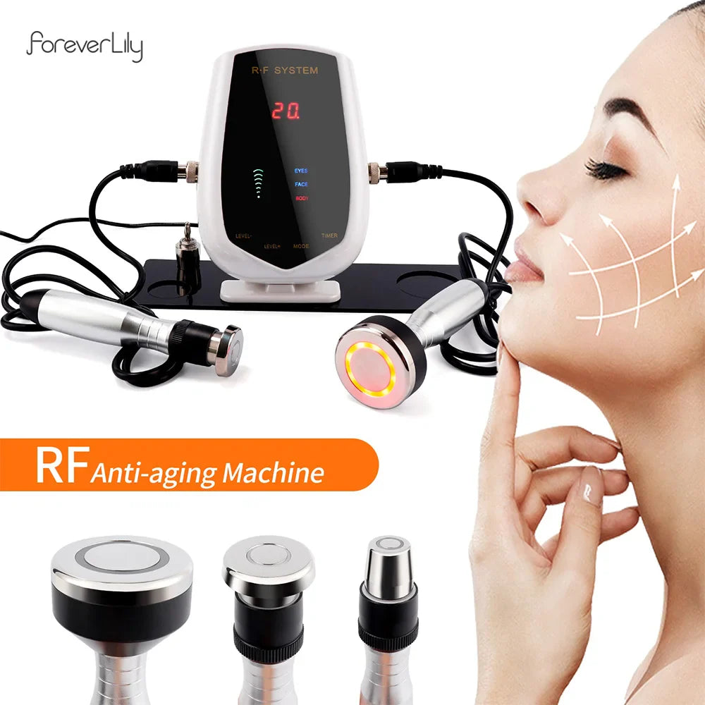 5MHz Radio Frequency RF Lifting Machine – Tripolar RF Facial and Body Device for Skin Tightening, Eye Care, and Neck Wrinkle Removal