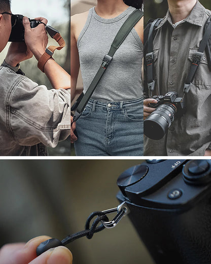2pcs Quick Release Connectors with Base Adapters – Camera Strap Accessories for Sony, Canon, Nikon & Fujifilm