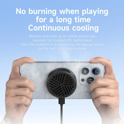 Hagibis Magnetic Phone Cooler – Universal Semiconductor Cooling Fan for iPhone 17 Pro, Black Shark & Gaming Live Streaming Phones