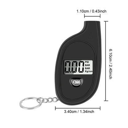 Digital LCD Car Tire Pressure Tester Meter Gauge: Auto Motorcycle Tire Safety Alarm - Tire Air Pressure Monitoring