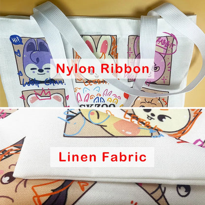 Cartoon Candy Handbag - Women’s Casual Linen Totes, Underarm Top Handle Bag, Shopping & Travel Tote