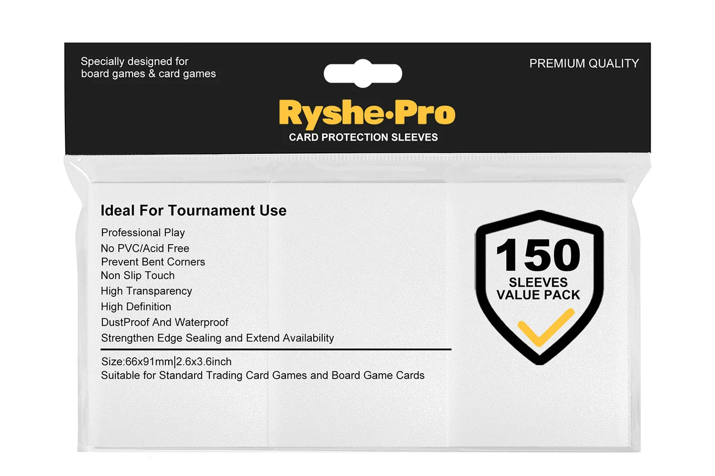 100PCS Matte Trading Card Sleeves – 66x91mm Standard Size Protectors for TCG, Tarot & Board Games, Durable Card Shield Covers