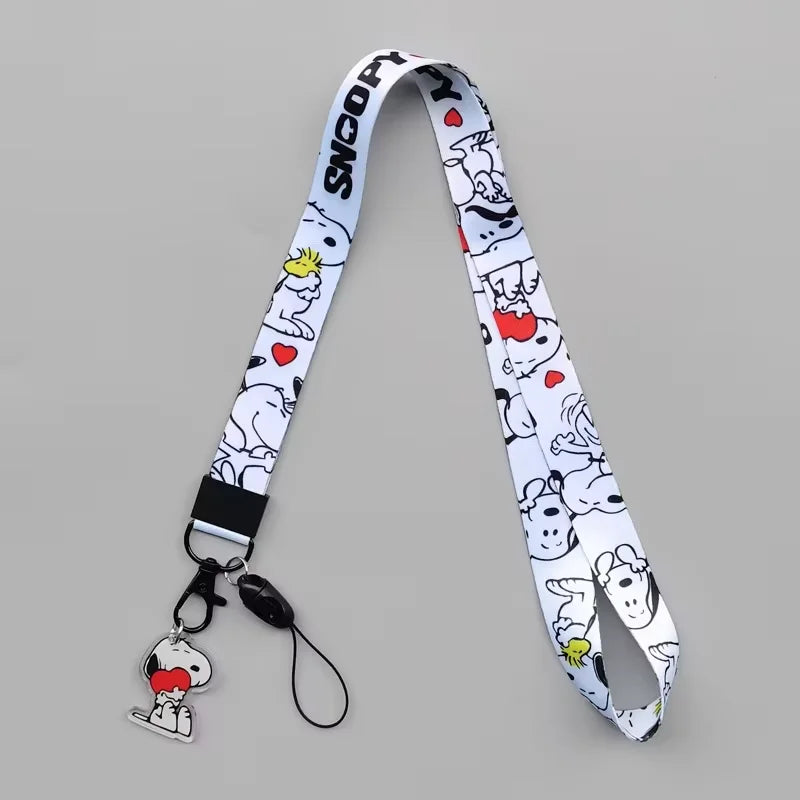 Snoopy Lanyard – Cute Cartoon Keychain & Phone Strap, ID & Credit Card Badge Holder, Pass Hang Rope Gift