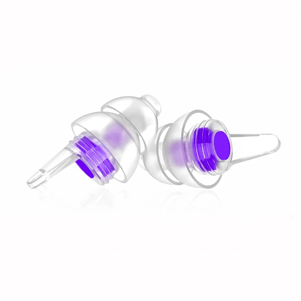 HUAK High Fidelity Silicone Ear Plugs - Reusable Noise Reduction for Sleep, Study, Work, Music, Motorcycle & Swimming