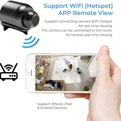 1080P HD Mini WiFi Camera – Indoor Security Surveillance, Baby Monitor with Night Vision, Audio & Video Recorder