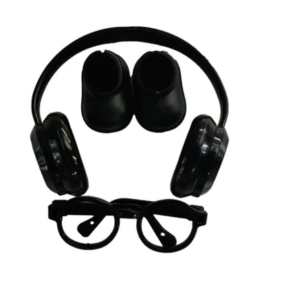 DIY Accessories for Labubu V1 V2 Shoes — Stylish Plastic Headphone Set & Plush Doll Decoration Gift (No Lenses)