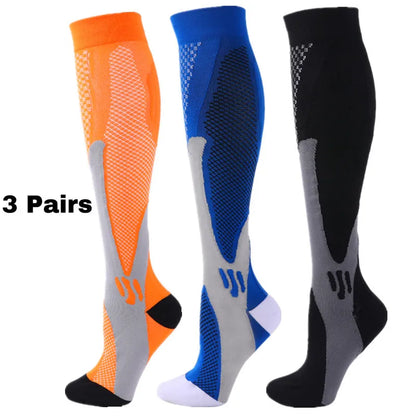 3 Pairs Compression Socks 30 mmHg — S-XXL Medical Socks for Edema, Diabetes & Varicose Veins