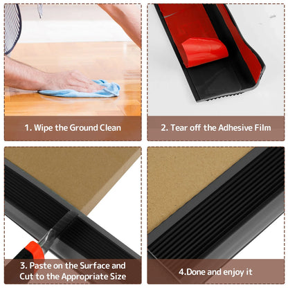 Soft PVC Stair Edge Protector – Non-Slip L-Shape Self-Adhesive Step Trim, 2m Stair Nose Edging Strip