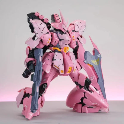 1/144 RG Sazabi Sakura Pink Mecha Action Figure – High-Mobility Assembly Model Kit with Water Slide Decals, Desktop Collectible Gift