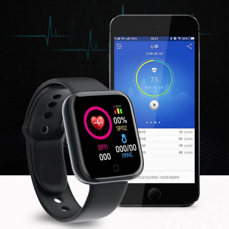 Multifunctional Y68 Smartwatch — Bluetooth Phone, Music, Fitness & Sports Tracker with Sleep Monitor for Men & Women, D20 Model