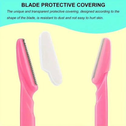 5/10/30/40pcs Eyebrow & Face Razor Set for Women and Men – Safe Hair Trimmer with Protective Cover