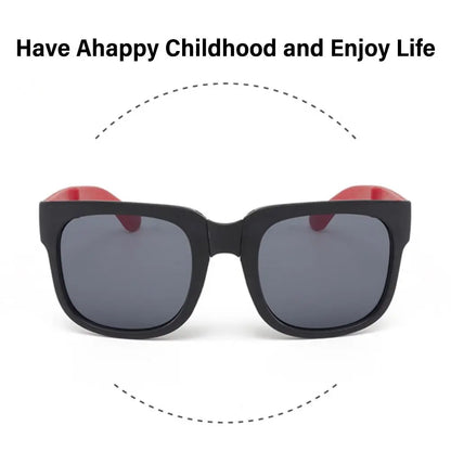 Square Frame Kids Sunglasses – UV400 Foldable Outdoor Eyewear for Toddler Boys & Girls