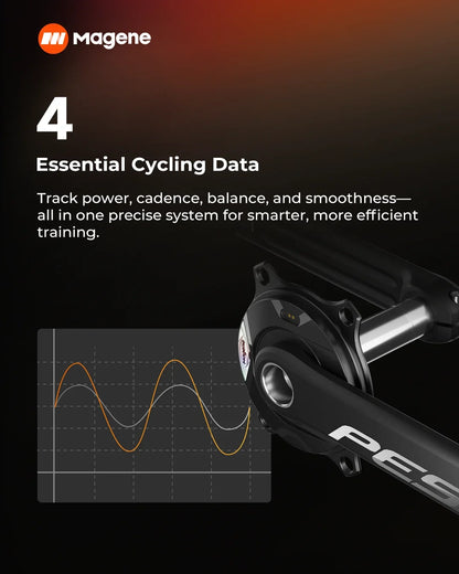 Magene PES P515 Power Meter Crankset - 4-Bolt 110BCD Cadence Sensor Crankset Compatible with Shimano & SRAM