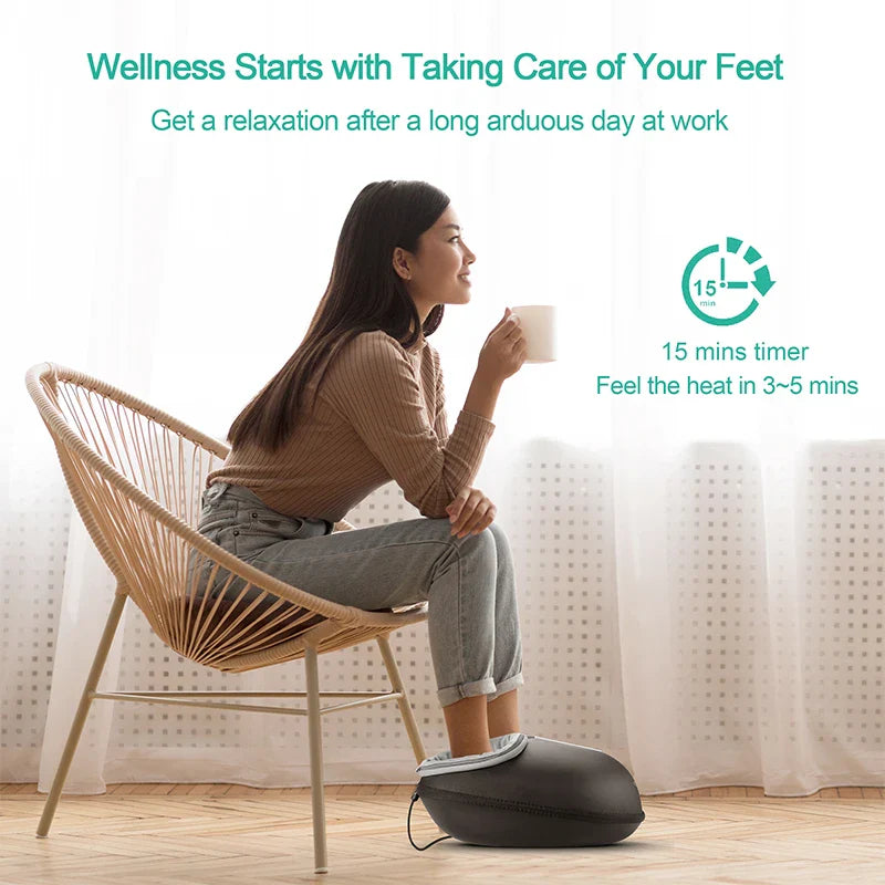 Medcursor Shiatsu Foot Massager with Heat — Electric Roller Massage Machine for Muscle Relaxation & Pain Relief, Fully Wrapped Foot Therapy