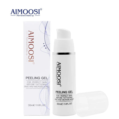 Aimoosi Exfoliating Gel – Clean Skin Cuticle Prep for Semi-Permanent Microblading, Eyebrow & Lip Tattoo Coloring