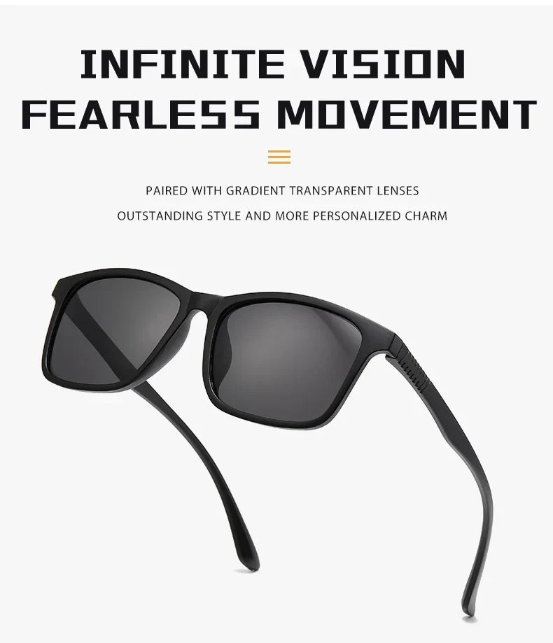2024 New Men’s Business Polarized Square Frame Sunglasses – Fashion Outdoor Fishing & Driving Eyewear