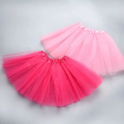 Girls’ Tulle Tutu Skirt – 3-Layer Ballet Mini Skirt for Dance, Birthday Party, Princess Dress 2-8Y
