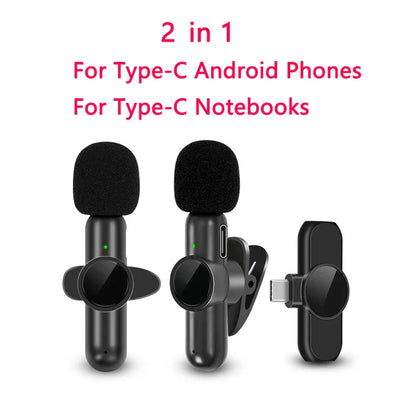 K61 Wireless Lavalier Microphone – Mini Mic for iPhone, iPad, Android, Laptop, and Live Streaming