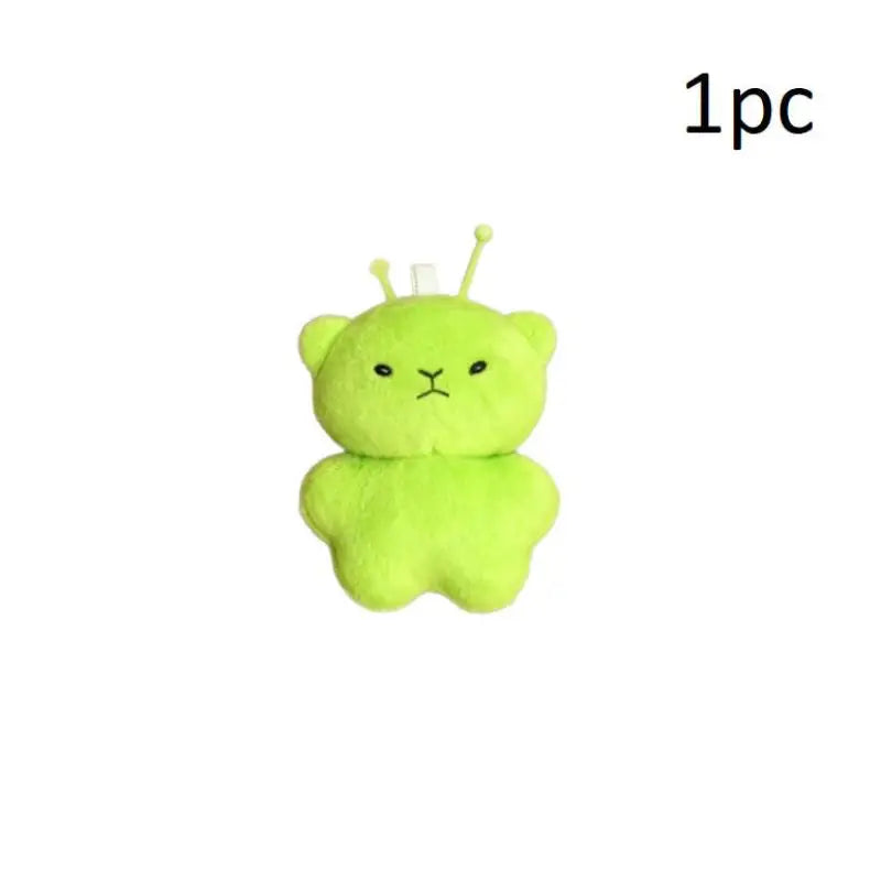 Peace Alien Cat Plush Keychain - Cute Cartoon Stuffed Animal Backpack Pendant & Party Gift