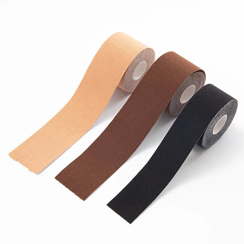 Women’s Adhesive Boob Tape – Invisible Strapless Bra with Nipple Pasties, Breast Lift Push-Up Pads & Bra Stickers
