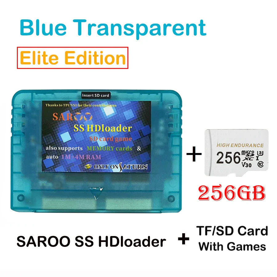 2025 V0.7 SAROO SS HDLoader Game Cartridge — SD/TF Card Support for Sega Saturn, Play Without CD