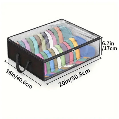 Collapsible Baseball Cap Storage Box - Large Capacity Multifunctional Hat Bag, Holds 40 Hats, Ideal for Dormitory and Bedroom