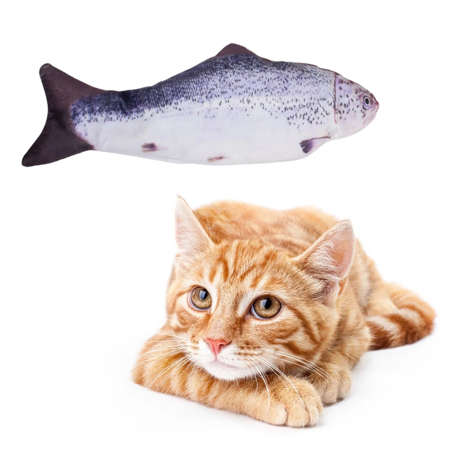 USB Rechargeable Interactive Floppy Fish Cat Toy – Realistic Electric Moving Fish for Cats & Dogs Chew & Play Pet Supplies