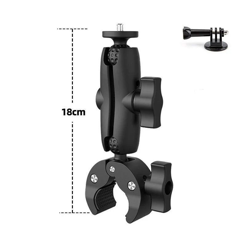 Camera Super Clamp Mount – Bike & Motorcycle Handlebar Bracket Holder for GoPro Hero 13/12/11, Insta360 X3/X4 & DJI Action Camera Accessories