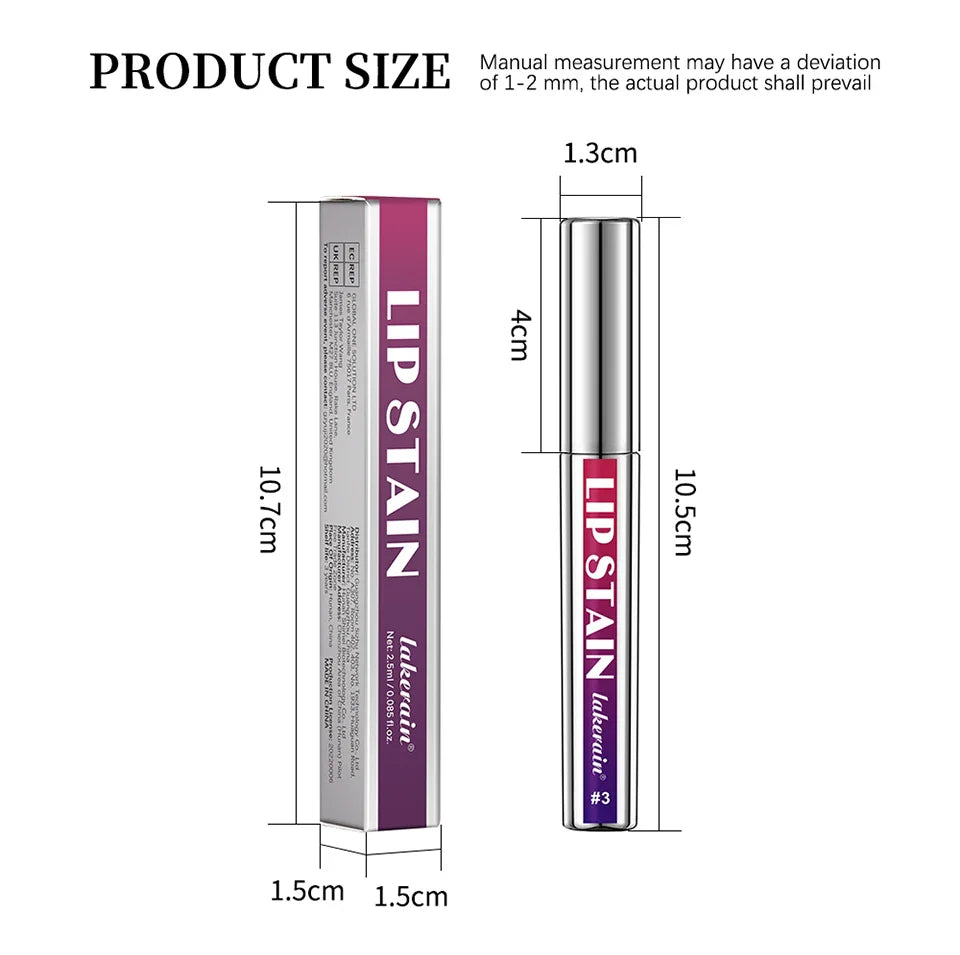 Peel-Off Lip Stain – Long-Lasting, Waterproof Pink Lip Tint | Transfer-Proof Natural Lip Color for Women’s Cosmetics