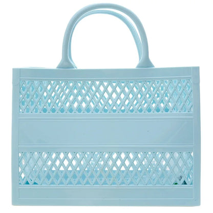 2025 Large Waterproof PVC Beach Tote Bag – Rubber Jelly Tote for Women, Travel, Picnic & Shopping Storage Handbag