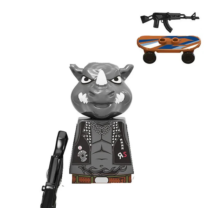 KDL831 Mini Action Figure Building Blocks – Leo, Raph & Don Weapons Movie Bricks MOC DIY Toys for Kids