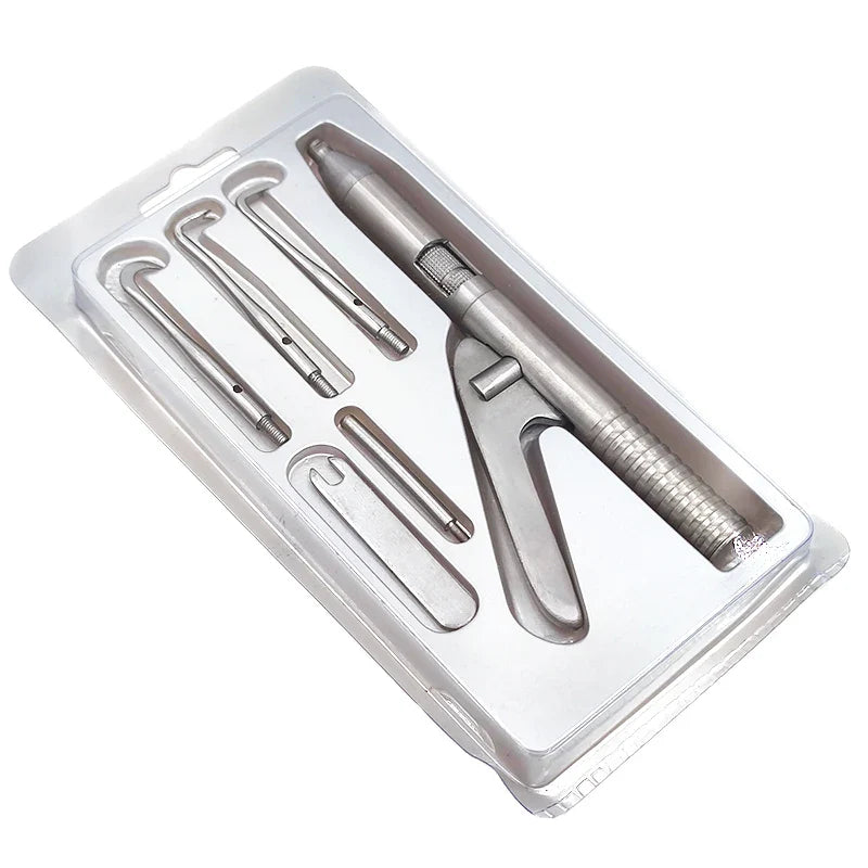 Dentistry Automatic Single-Handed Crown Remover Gun – Stainless Steel Surgical Tool with 3 Tips