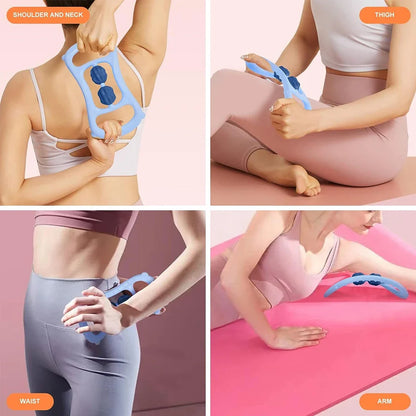 Portable Round Massager Roller – Waist, Abdominal & Leg Clip Tool for Cellulite, Stovepipe & Meridian Massage