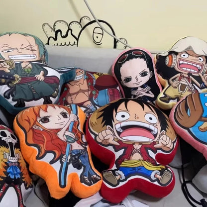 One Piece Anime Pillow – Luffy, Zoro, Sanji, Chopper & Usopp Stuffed Cartoon Cushion Toy, Perfect Birthday Gift