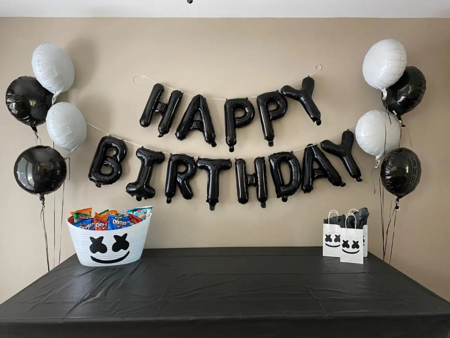 16-Inch Happy Birthday Foil Balloons Set – Pink & Blue Letter Balloons for Birthday Party Decoration