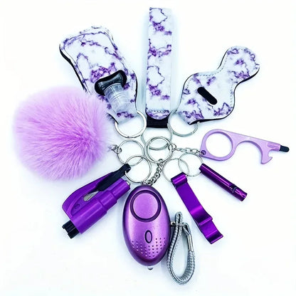 Women’s Self-Defense Keychain – Personal Safety Alarm with LED Light & Emergency Whistle