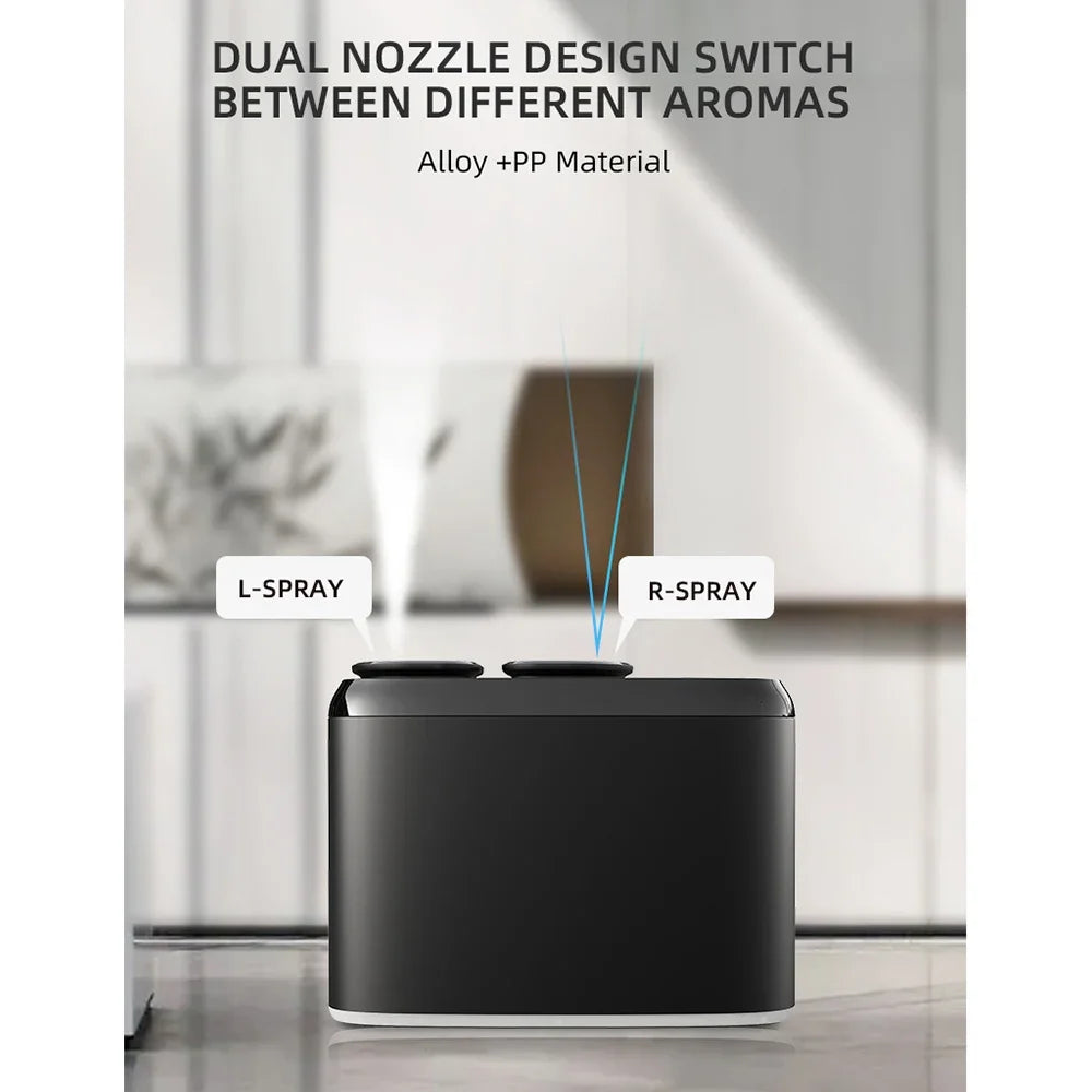 Electric Dual Nozzle Aroma Diffuser – Bluetooth-Controlled Home Fragrance & Essential Oil Scent Distributor, Waterless Operation