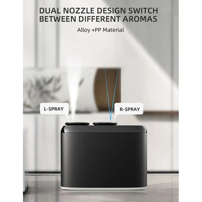 Electric Dual Nozzle Aroma Diffuser – Bluetooth-Controlled Home Fragrance & Essential Oil Scent Distributor, Waterless Operation