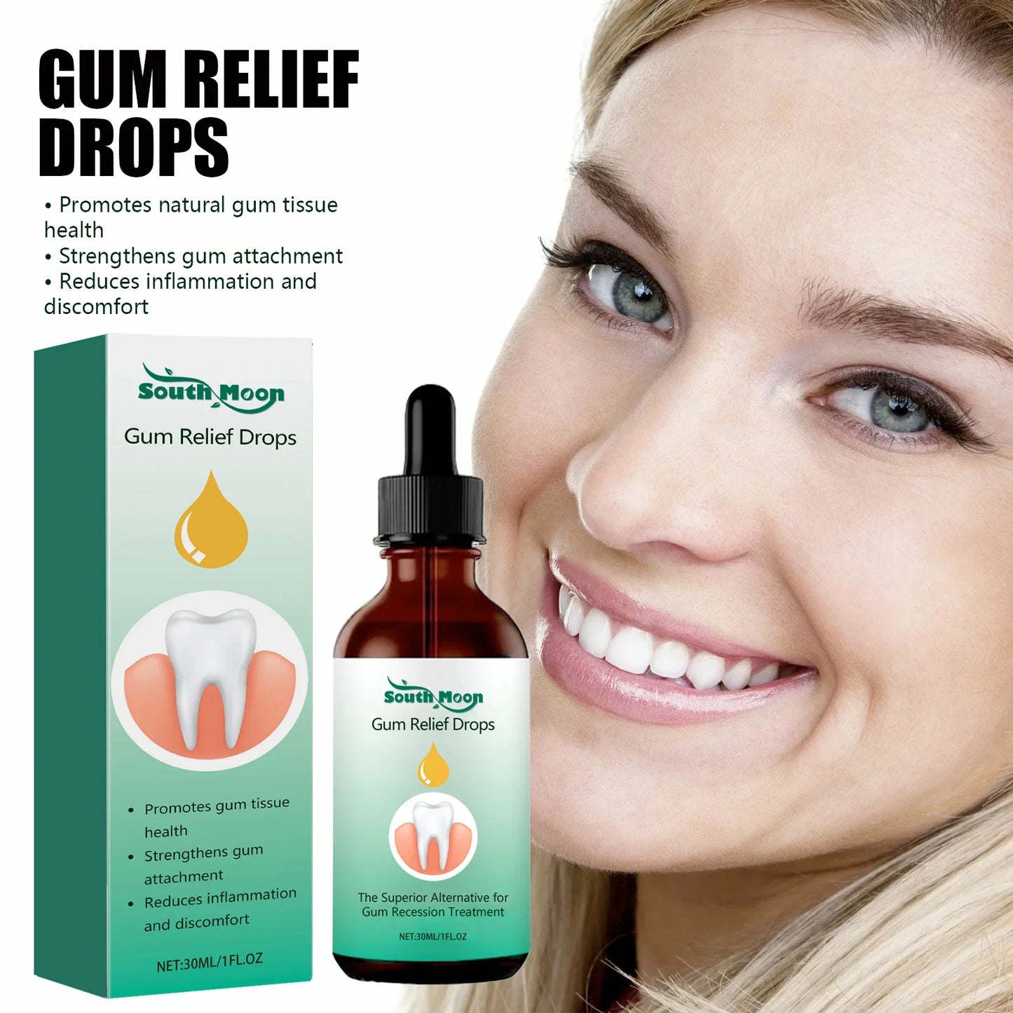 Oral Care Gum Repair Drops – Remove Yellow Stains & Support Periodontal Health