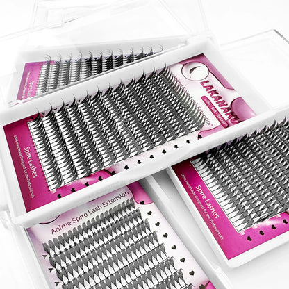 Premium Mink Eyelash Extensions by LAKANAKU — Cashmere Feather Individual Lashes C/CC/D Curl