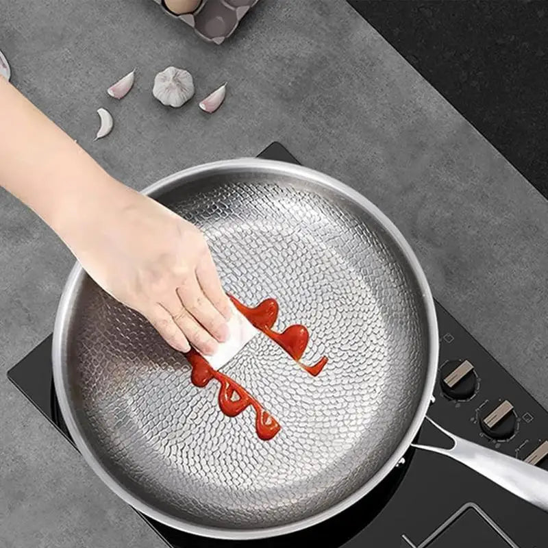 Premium Titanium Alloy Frying Pan - Uncoated Steak & Pancake Skillet for Gas Stoves, Non-Stick Kitchen Cookware