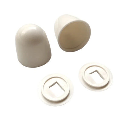 2 Pairs Universal Toilet Bolt Covers – Plastic Push-On Screw Caps for Toilet Bowl Fixing & Bathroom Decoration Accessories