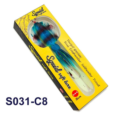 TEASER Silicone Fishing Lure - Luminous Octopus Squid Soft Bait Wobbler Jig for Sea Fishing
