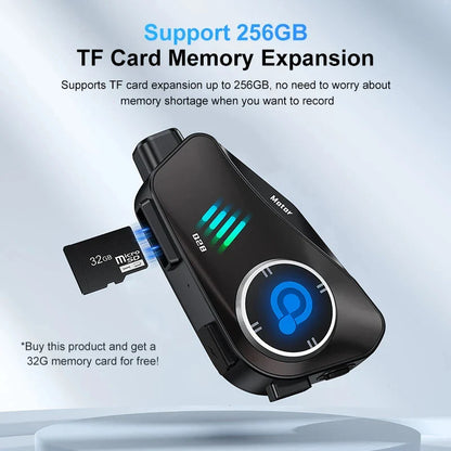 Motorcycle Bluetooth Helmet Headset BT5.3 - HD 1080P Driving Recorder, Wireless Camera & Call Headset with Hard Disk Video Recorder