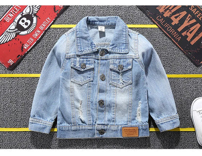 Mickey Denim Jacket for Kids – Cartoon Jean Coat for Boys & Girls, Stylish Autumn Outerwear