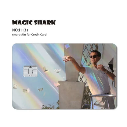 Magic Shark Holographic Laser Skin - Evil FBI Money Credit Bank Card Sticker Cover No Fade Protective Film