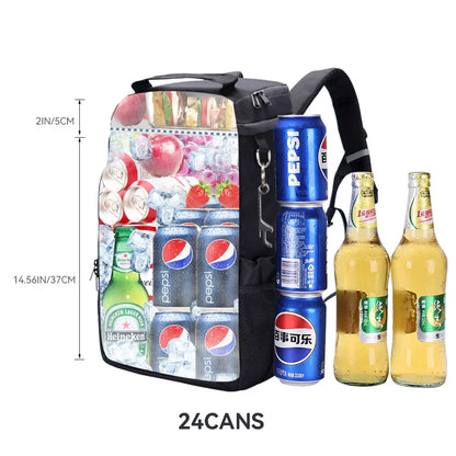 Large Capacity Picnic Cooler Backpack - Insulated Leakproof Lunch Bag with Bottle Opener for Camping, Hiking & Travel