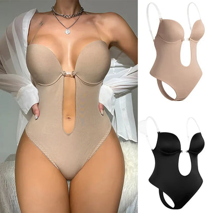 Women’s Full Body Shaper Bodysuit – Backless Thong, Invisible Tummy Control Shapewear for Slimming & Contour